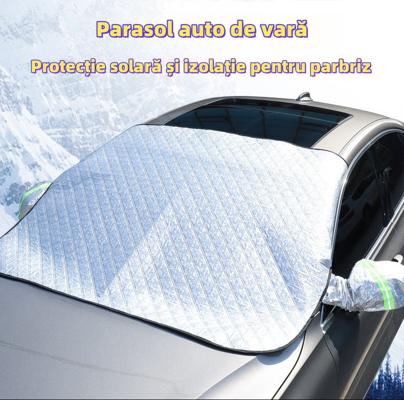 Parasol auto de vară, Protecție solară și izolație pentru parbriz