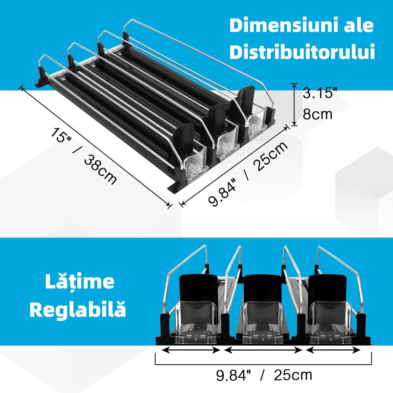 Refrigerated beverage dispenser Holder for bottles in the refrigerator 