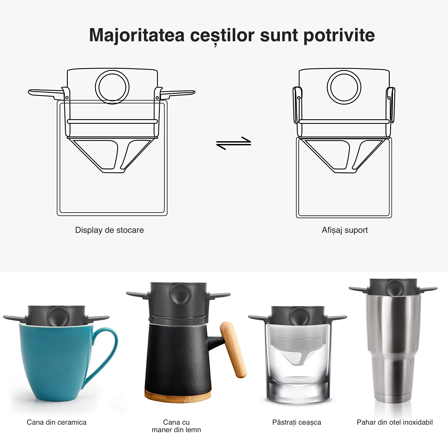 Portable foldable coffee filter 