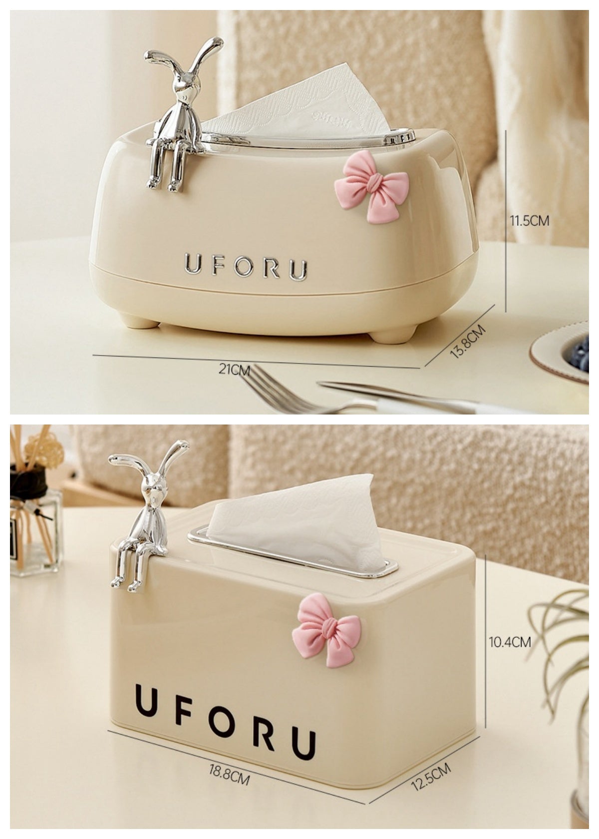 High quality luxury tissue box with bow 