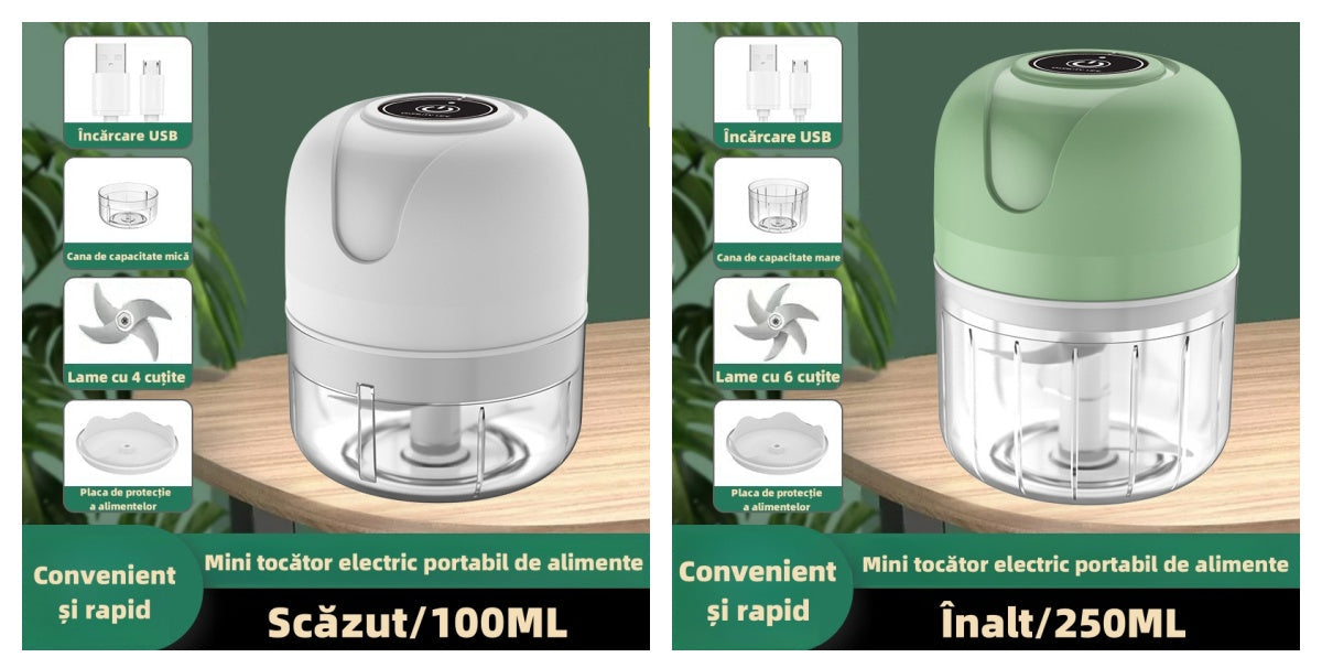 Mini tocător electric portabil de alimente/Robot de bucătărie pentru bebeluși