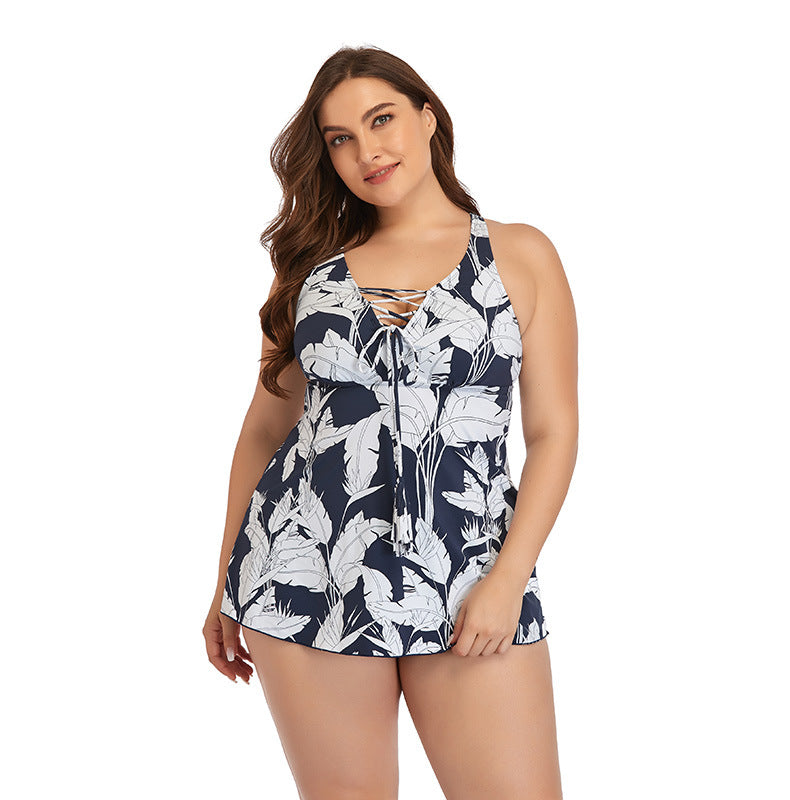 EcoVie Costume de baie floral 2 piese mărime mare plus size 6XL