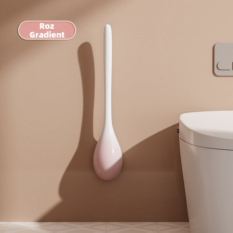 Toilet brush with wall holder 