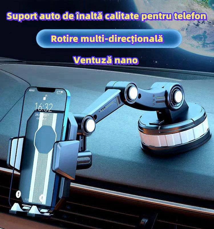 Suport auto de înaltă calitate pentru telefon cu ventuză nano