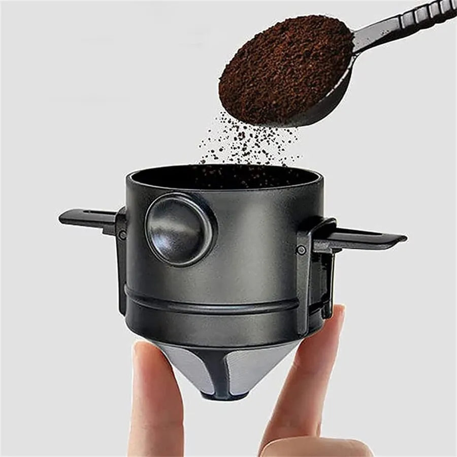 Portable foldable coffee filter 